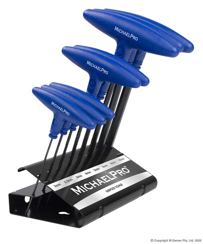 Metric T-Handle Ball End Hex Key Set